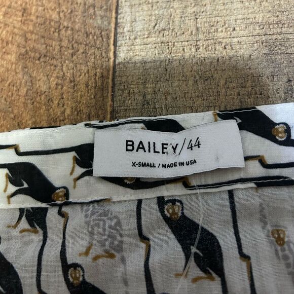Bailey/44 Anthro Juniper Monkey Print Rope Tie Halter Top Breathable Blouse XS - Picture 13 of 13